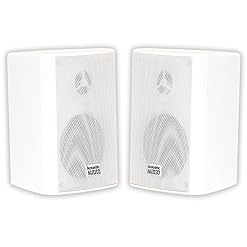 Acoustic Audio by Goldwood AA351W 2 Way High Performance Indoor Outdoor 500W Speakers with Powerful Bass (1 Pair, White) - Les Beatles, Paul McCartney, John Lennon, RIngo Starr, George Harrison