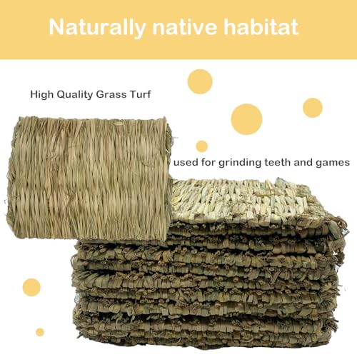 MUYG Tapetes de grama de coelho, tapete de grama de coelho, tapete de palha de tecido, tapete de fen