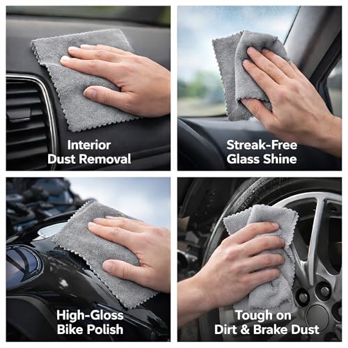 Image of Cutting EDGE 180 GSM Car Microfiber Cloth Dispenser, 30x20 cm (Set of 20) | Material: 180 GSM Microfiber, Tearable Cloth Dispenser, 30x20 cm, Reusable, Super Absorbent for Car Cleaning & Detailing