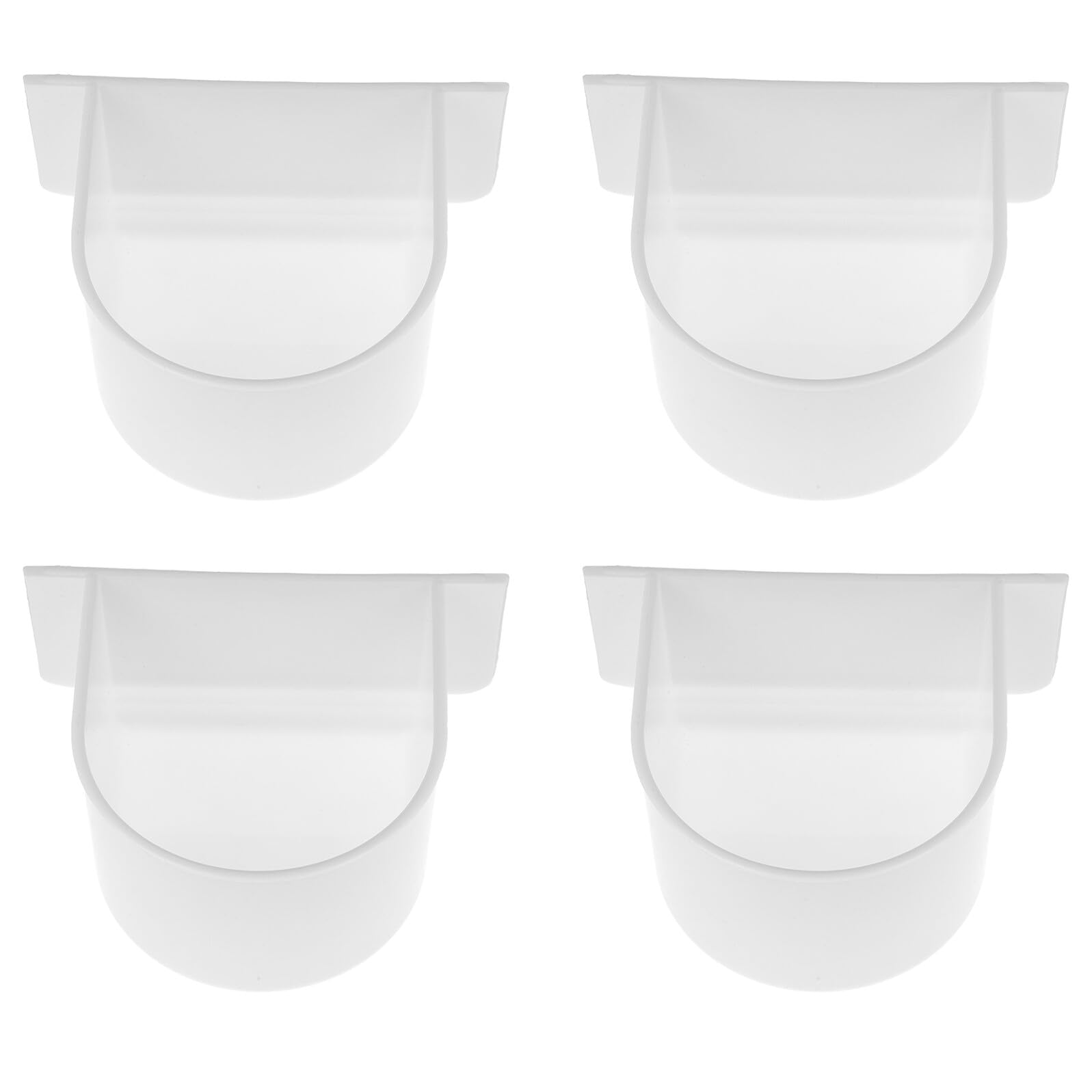 HOOWIFFY 4pcs Thickened Bird Cage Feeders Food and Water Bowls for Parrots Budgies Small Pets Easy to Clean Bird Food Containers