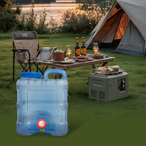 Contenedor de Agua para Camping 2.6 Galones con Grifo, Jarra Portátil Libre de BPA, Recipiente de Almacenamiento de Agua para Emergencias para Camping, Vehículo, Senderismo y Picnic miniatura 7