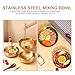 CALLARON Stainless Steel Bowls 34oz - Large Gold Serving Bowl, Kitchen Decorative Golden Bowl for Salad, Mixing, Soup, Pasta, Fruit, Baking, Cereal, Desserts, Dishwasher Safe, 7.5 x 6.5 inch