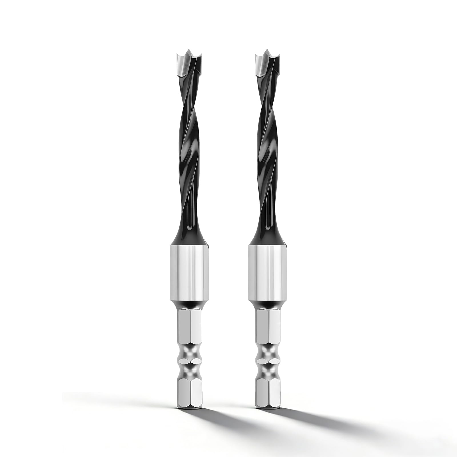 2tlg Forstnerbohrer 6mm,Holzbohrer 90mm Länge mit Sechskantschaft für tiefe Bohrungen für Holz,Hartholz, Weichholz