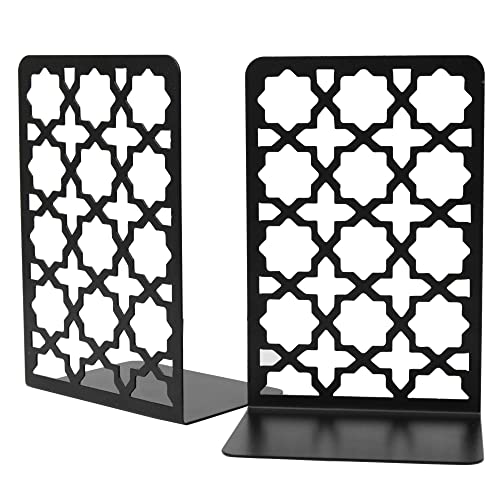 Image of Spillbox Metal Non Slip Bookends Book Shelves | Shelf | Study Table | Home Decor | Holders | Case | Bracket | Stand | Heavy Duty | Set | Book Ends for Office, Home - Star