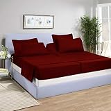 Split Sheet Set (5Pc) Split California King Sheets for Adjustable Beds 100% Egyptian Cotton 800 Thre
