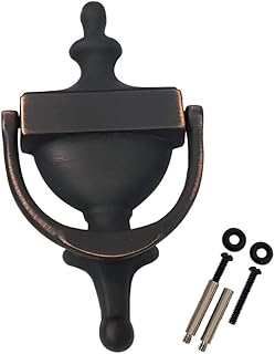 QCAA Solid Brass Door Knocker, 7", Venetian Bronze, 1 Pack, Made in Taiwan