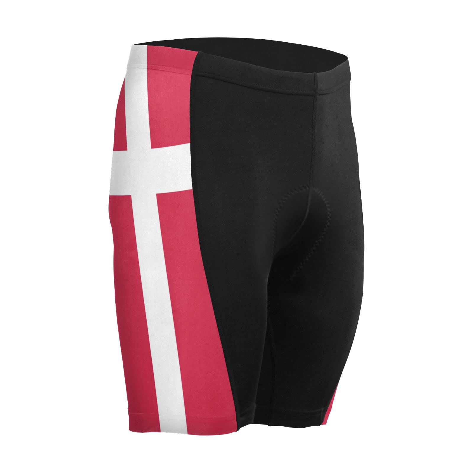 Denmark Flag Men's Bike Shorts Padded Cycling Bicycle Biking Shorts Tight Multicolor