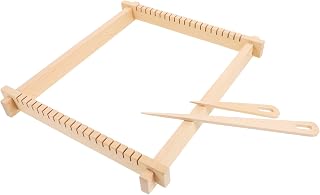 HOMSFOU 1set Detachable Wooden Frame Weaving Machine Kit for Knitting and Crafting Cognitive Weaving Toy for Artistic Skills Development