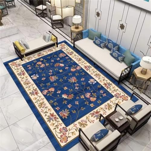 Tapis anti-acarien chambre garçon bleu 60x110 cm contre les allergies