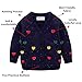 Mud Kingdom Toddler Girl Sweater Cardigan Cute Colorful Love 4T Navy Blue