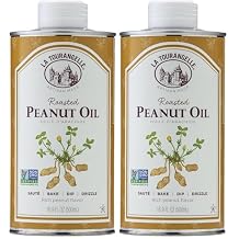 La Tourangelle,Roasted Peanut Oil,Slow Roasted Expeller-Pressed for Rich Flavor,Perfect for Cooking & Baking,Med-High Heat,Unrefined,Small Batch Production in USA,16.9 Fl Oz,Pack of 2