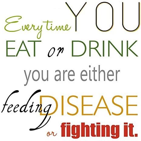 Wallmonkeys FOT-85308485-36 WM279893 Eat and Drink Nutrition Slogan Quote Peel and Stick Wall Decals, 36" H x 36" W-Large