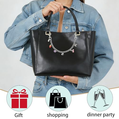 Image of Silver Cute Bag Charms Wallet Chain Keychains Gold Chain For Purse Purse Accessories For Handbags For women