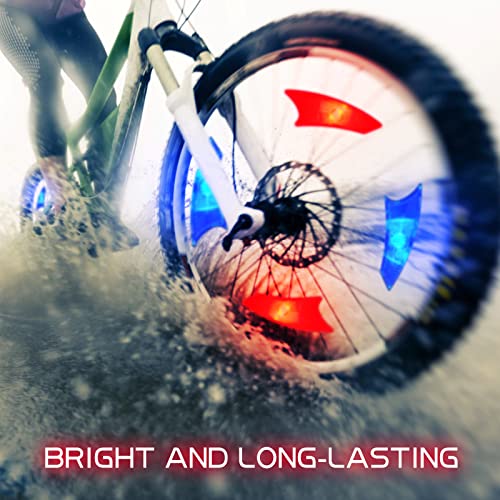 8 Pcs Led Bike Wheel Lights Bike Spoke Lights Bicycle Tire Light Waterproof Bicycle Refraction Reflective Lights Bike Decorations Fun Outdoor Cycling Equipment For Kids Teens Adults Night Riding #TOP2