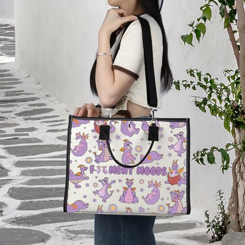 Bolsa Tote Dragon Morado Lona miniatura 2