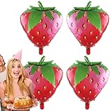 Party-Luftballons mit Fruchtmotiv: Frucht-Aluminiumfolienballons, Sommer, tropische Erdbeere, Wassermelone, Jumbo, Foto-Requisiten für Geburtstag, Geschlechtsoffenbarung, Hochzeitsfeier