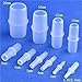 OSCWAZZS 5~200Pcs 3~20mm Plastic Flat Mouth Equal Diameter Straight Through Aquarium Fish Tank Hose Connector Air Pump Tracheal Adapter(12mm,5 Pieces)