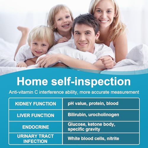 100 Stück Urinanalysestreifen für 10 Indikatoren, Urin Teststreifen zur Messung Einfach zu Hause, Urinanalyse Haushalt, Messergebnisse Genaue und Effektiv, Bequem und Schnell, Weiß