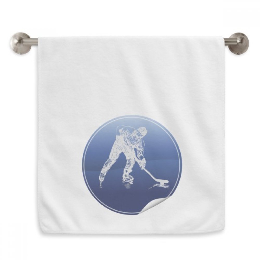 Serviette de toilette hockey aquarelle moelleuse et haut de gamme 13 x 29 inch