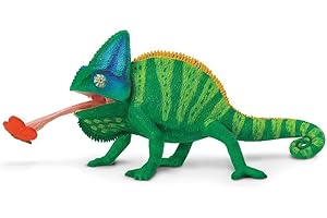 Safari Ltd. Veiled Chameleon Figurine - Master Disguise, Versatile Fun!