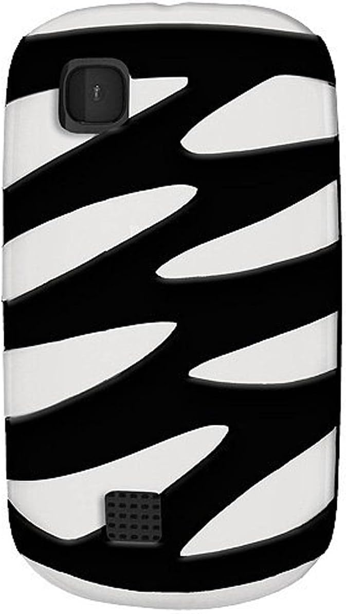 Amzer AMZ94965 Hybrid ZigZag Case for Nokia Asha 200/201-1 Pack - Retail Packaging - Black/White