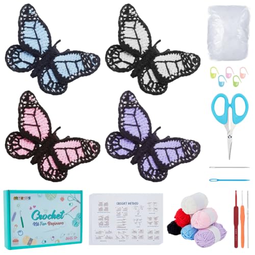 Kit crochet débutant avec tutoriel vidéo pour apprendre le crochet facilement
