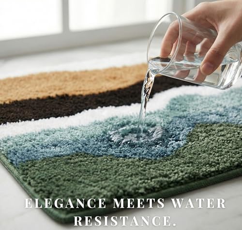 Image of HOMEKART Microfiber Bath Mat 2000 GSM, Super Soft & Absorbent Anti-Skid Bathroom Floor Mat, Quick Dry Door Mat for Bathroom, Bedroom & Kitchen (40x60 cm, Multicolor)