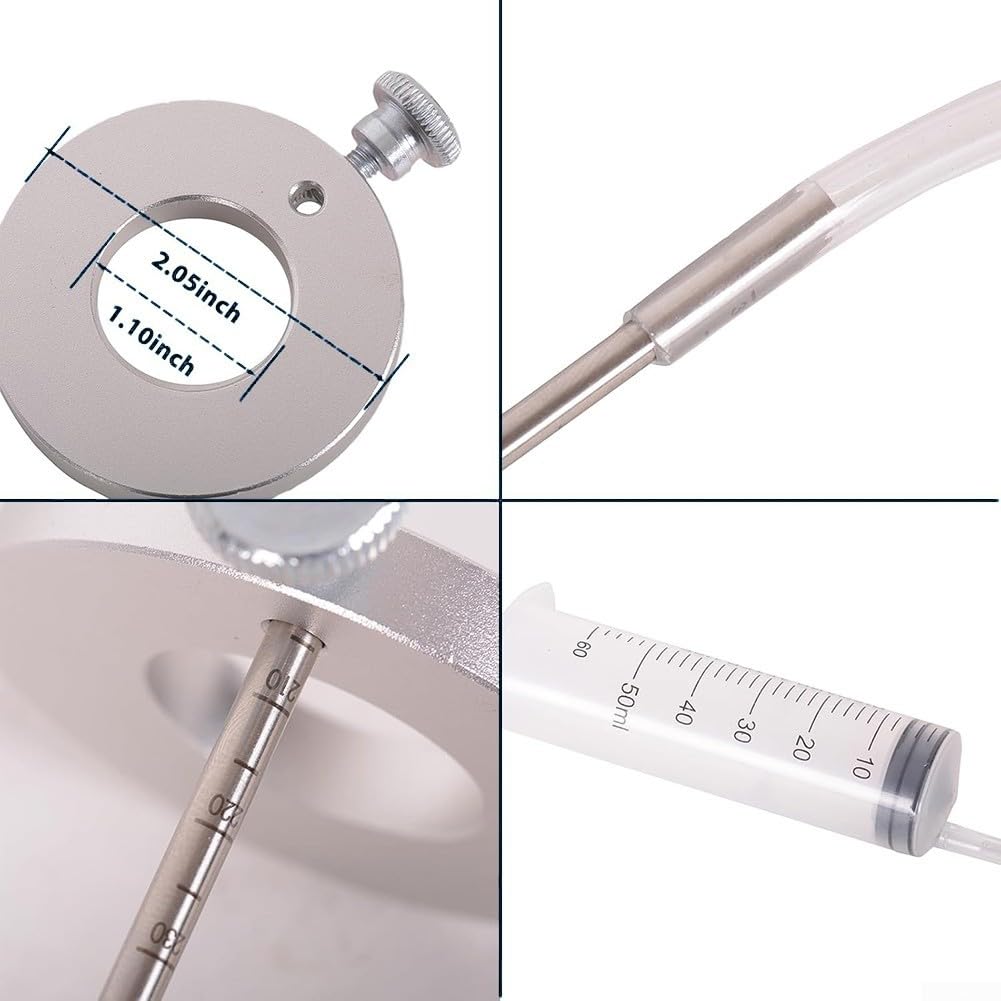 Kit di strumenti per la manutenzione della forcella di moto con strumento compressore molla forcella, strumento di spurgo asta ammortizzatore e strumento di livello dell'olio compatibile con la