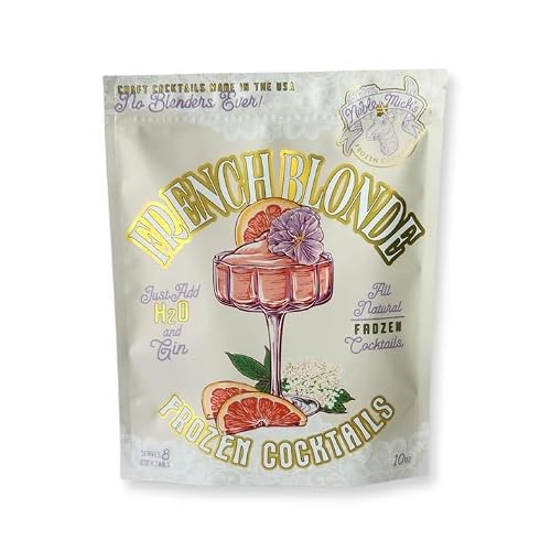 Noble Mickâ€™s French Blonde Frozen Cocktail Mix â€“ Just Add Gin & Water | Makes 8 Cocktails | All Natural, Vegan & Gluten-Free | Made in the USA | Frozen Gin Cocktail Mix