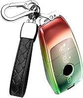 Vista 9 de HIBEYO Funda para llavero Mercedes Benz A B C E G S Class, CLA CLS GLA GLB GLC GLE GLS, AMG GT, EQA EQB EQC EQC Accesorios de coche con llaveros TPU