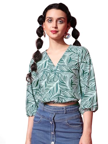 Image of PURVAJA Women's Polyester Floral Relaxed Fit Shirt