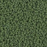 Miyuki Delica Seed Beads 11/0 OPAQUE MATTE AVOCADO GREEN 915309