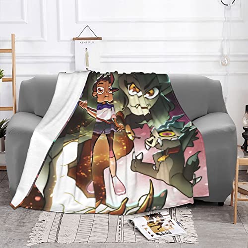 The Owl Anime House Flannel Blanket Lightweight Cozy Bed Blankets Soft Throw Blanket Fit Couch Sofa Suitable For All Season 50"X40" #TOP1