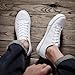 ZGR Mens Classic Casual Shoes,Lace-up Fashion Sneakers,Low Top Canvas Shoes for Men(White.US8.5)