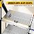 KINGRACK Aluminium 4 Folding Step Ladder for Home & Kitchen, Silver