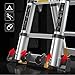 MYDSLYYH Ladderscopiladder Mult-Purposeladder with Tool Table and Wheels, 3.4M/4.2M Tall, Foldialumiextension Straight Ladder, Household Garden Buildisafety Step Ladder/1.7M+1.7M