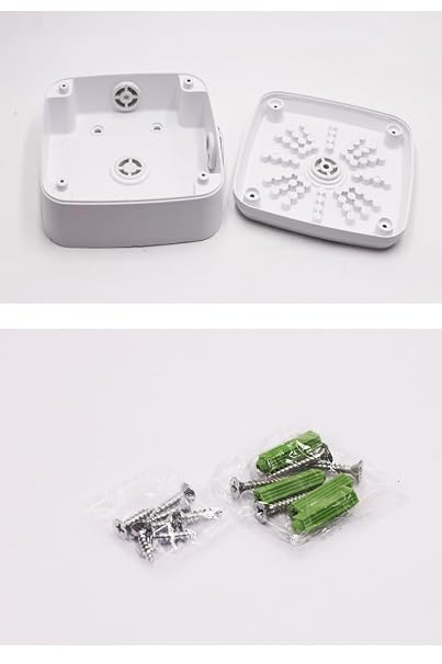 5 Security Camera Base Junction Box, Universal Electrical Box for CCTV Surveillance Cameras, Plastic Waterproof Junction Box Mount Bracket (5 Square Mount Junction Box)