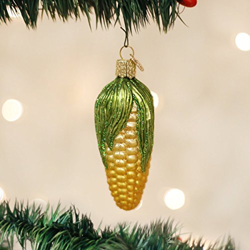Old World Christmas Various Foods Glass Blown Ornaments For Christmas Tree, Ear Of Corn #TOP1