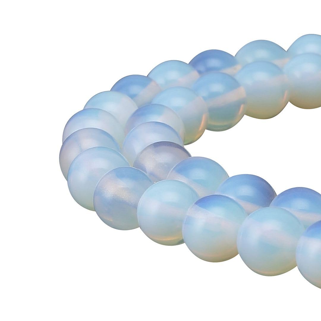 180pcs Adabele Lab Created White Opal Gemstone 4mm (0.16 Inch) Round Beads