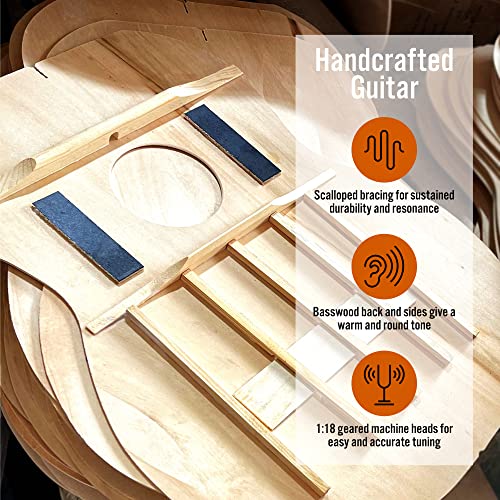 Image of 3rd Avenue 3 /4 Size Kids Classical Guitar Spanish Nylon String Beginner Pack Bundle - Bag, Strings - Red