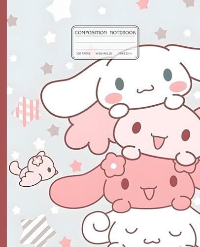 Composition Notebook: Sweet Notes, Wide Ruled, 7.5 x 9.25 inches, 100 Pages For Teens, Students, School Notes, and Fans of All Things Cute ( Notebook ) - Paperback