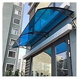 LANGLEBIG UND VIELSEITIG: Die Markise besteht aus 2,7 mm starkem Polycarbonat, einer Halterung aus Aluminiumlegierung und Aluminiumstangen, die das Rosten von Teilen verhindern können. Unser Vordach hat einen modernen und eleganten Stil und kann im Wohn- oder Gewerbebereich eingesetzt werden.