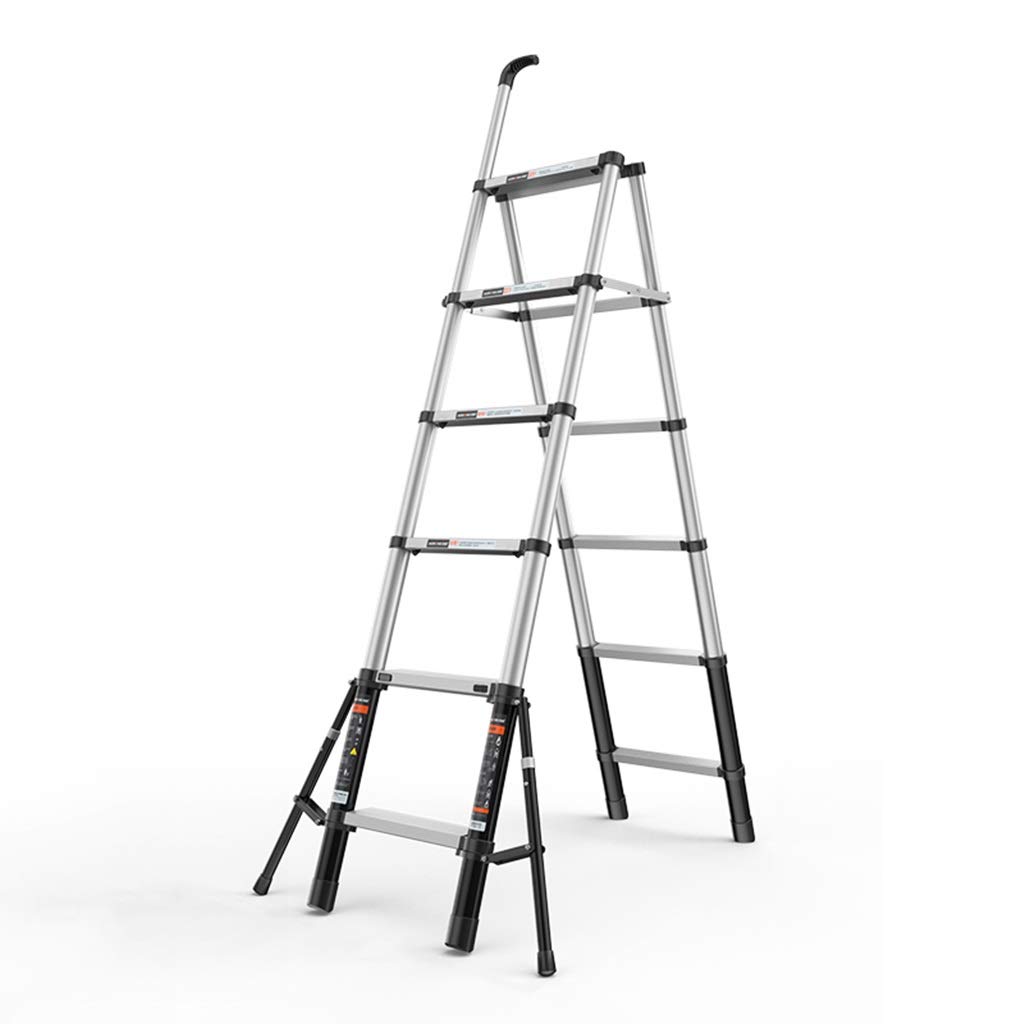Buy ZXQZ Step Ladders Extension Ladders, Onebutton Telescopic Indoor