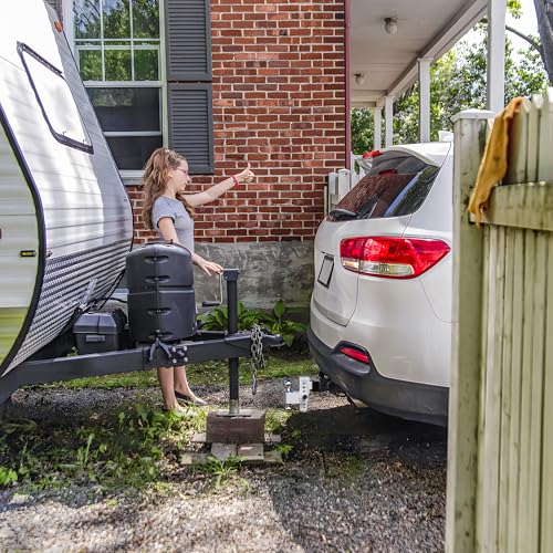 VNN Adjustable Trailer Hitch - 6 Inch Drop Hitch 2.5 Inch Receiver Interchangeable 3 Solid Ball Mount 1-7/8\", 2\", 2-5/16\"(18,500 LBS GTW), Heavy Duty Aluminum with Pads and Locking Sets, Silver - Thumbnail 2