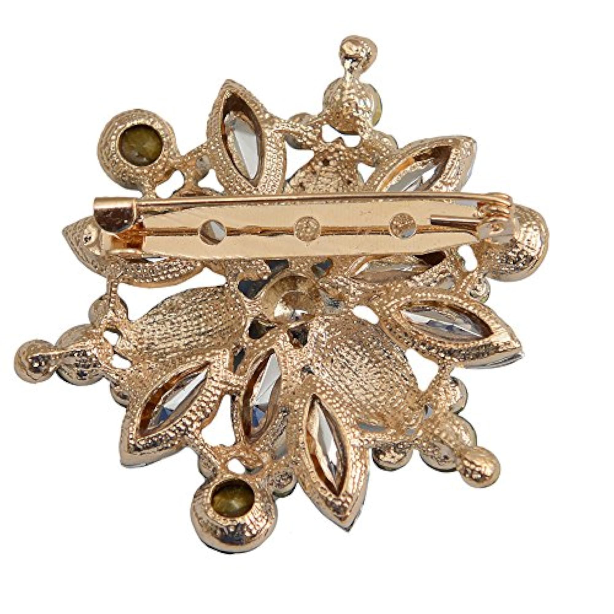 Freshwater Pearl Brooch Pin Silver Tone