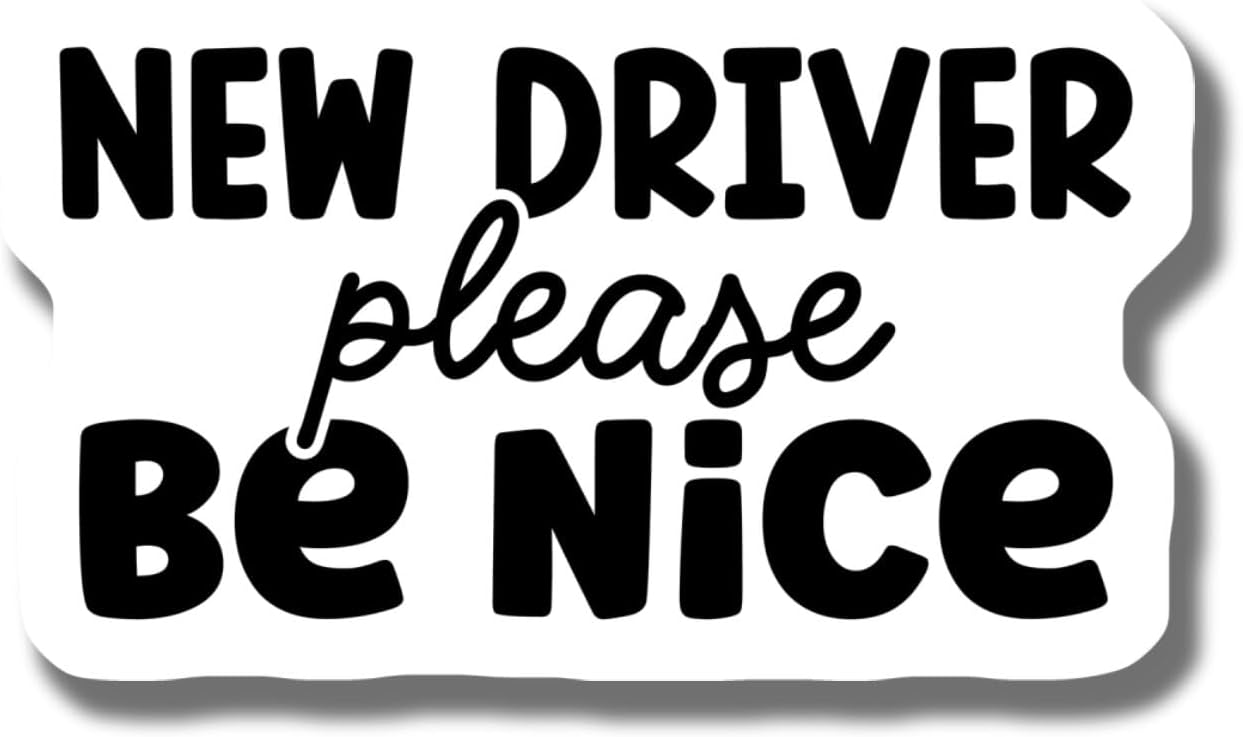 New Driver Please be Nice Magnet - Car Magnet for New Driver - Funny New Driver Car Magnet - New Driver Gift - Car Sign Magnet - Car Magnet - AAMT0401