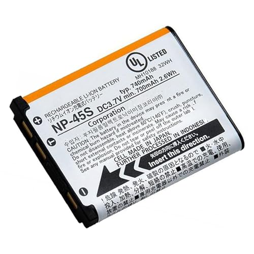 NP-45S �o�b�e���[ for J10 J15 J15fd J20 J25 J26 J27 J30 J37 J35 J38 J110w J100 J120 J150 NP-45 NP-45A NP-45B�Ή� �݊��[�d�r 2.6Wh SJLP123