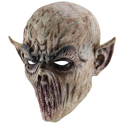 Fartoni Máscara Terror o Miedo De Monstruo Malvado Para Adultos, Perfecta Para Halloween, Cosplay De Terror, Fiesta De Disfraces, Demonio, Zombi, Alienígena, Asesino U Orco Sangriento.
