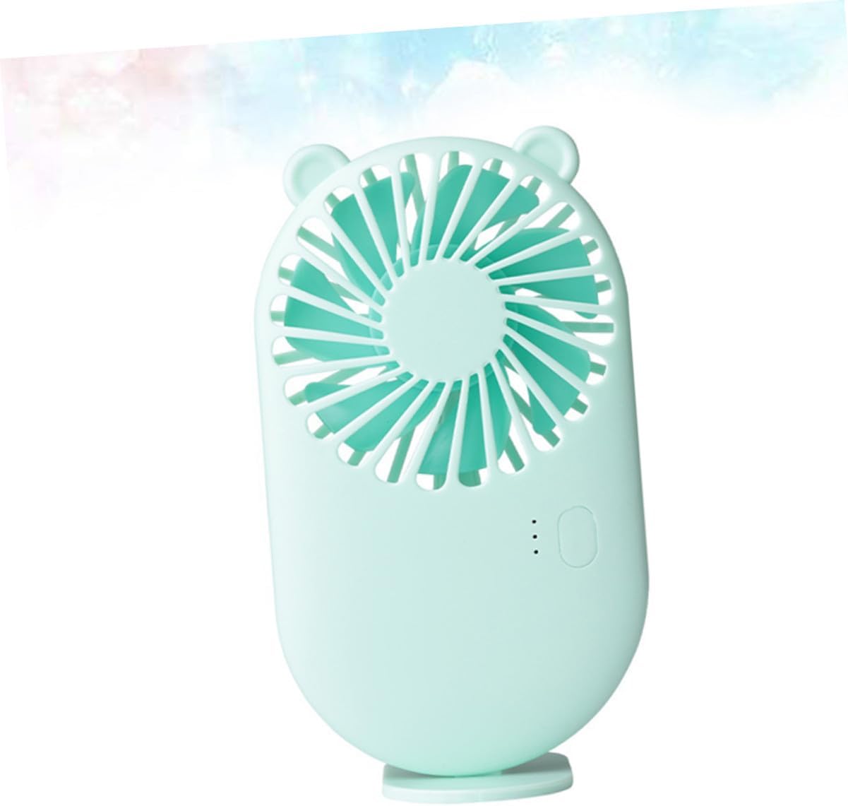 SEWACC Portable USB Mini Fan Silent Rechargeable Personal Desk Cooling Fan for Office Home School, Green
