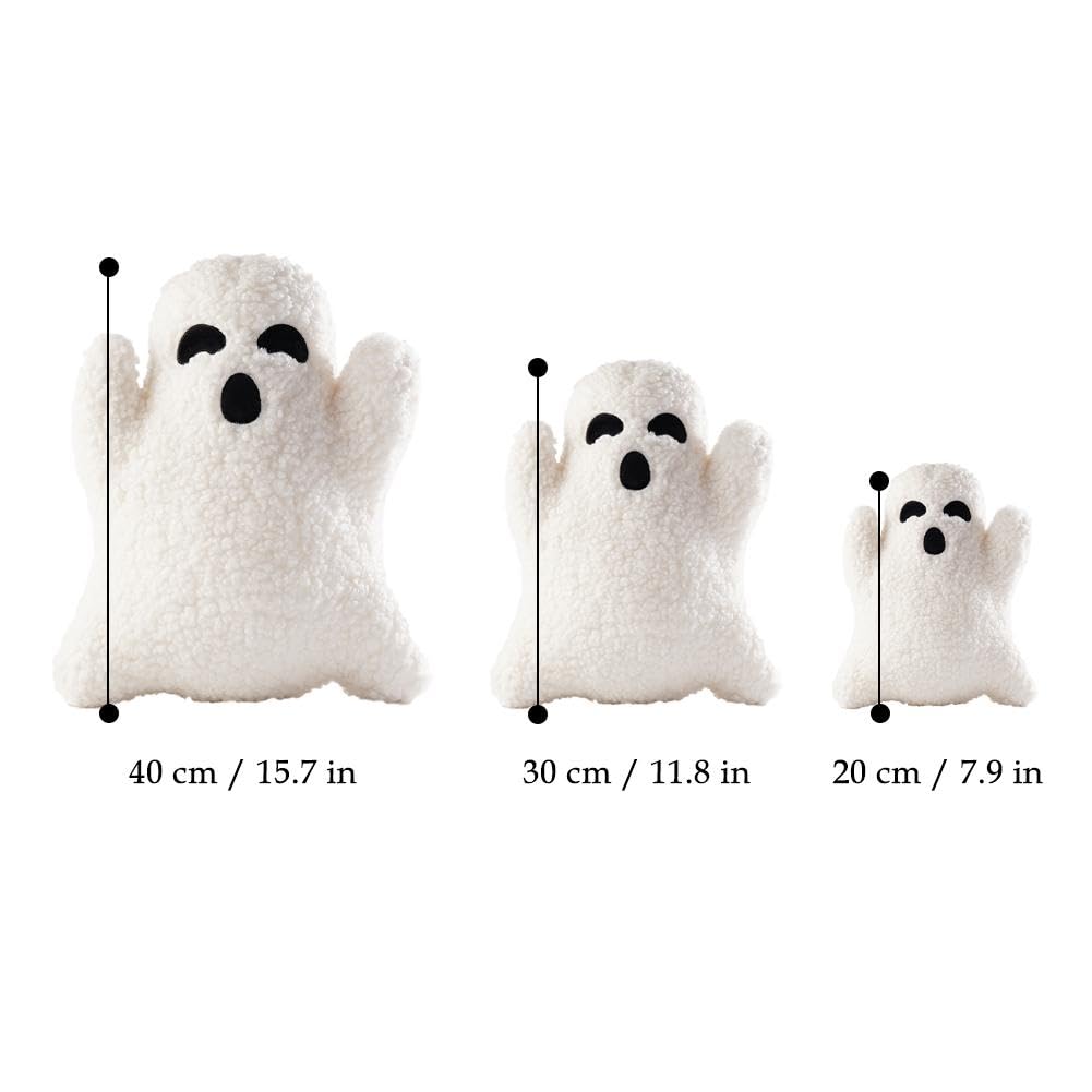 KoMico Oreiller Fantôme D'Halloween De 30,5 Cm, Décoratif Effrayant Pour Canapé, Lit, Canapé, Décoration D'intérieur, Coussin Mignon Pour Décoration De Salon (30 X 20 Cm
